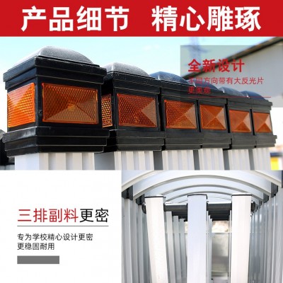 学校工厂铝合金电动伸缩大门幼儿园单位推拉折叠门别墅工地平移门图4