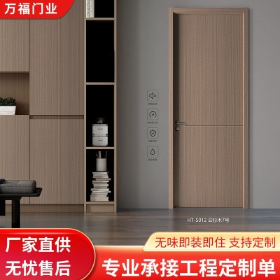 WPC室内免漆门PVC塑料防水门防水防蛀竹木纤维门卫生间地下室门图4