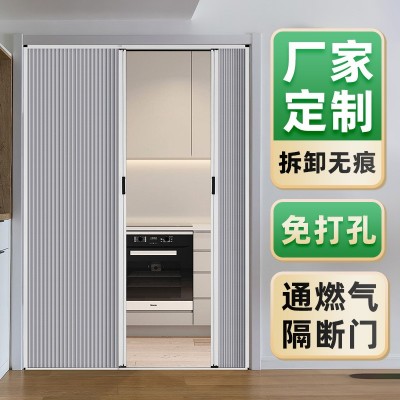蜂巢折叠门室内厕所浴室移门隐形卫生间阳台厕所简易门厨房推拉门图4