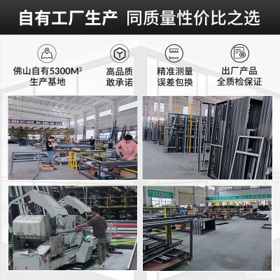 110系统断桥平开窗窗纱一体落地封阳台窗铝合金隔音隔热平推窗图2