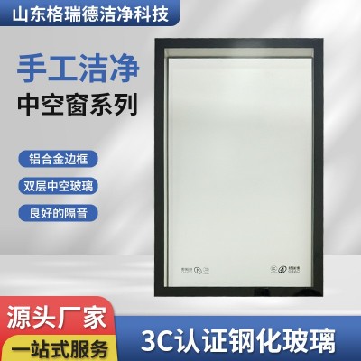 双层中空观察窗防火隔热静音实验室钢制窗无尘车间中空玻璃洁净窗图3