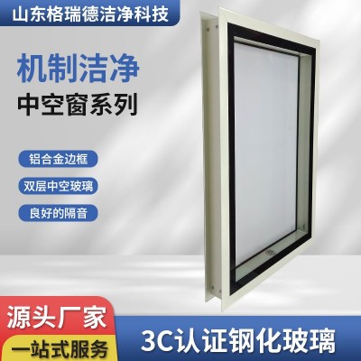 双层中空观察窗防火隔热静音实验室钢制窗无尘车间中空玻璃洁净窗图4