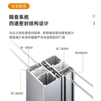 卧室阳台玻璃推拉门阳台窗纱一体重型推拉门简约客厅防晒推拉门窗图3