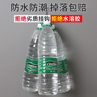大挂钩强力粘胶免打孔厨房浴室透明粘钩强力承重无痕壁挂吸盘挂勾图2