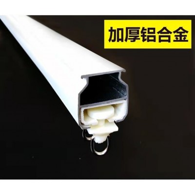 工程家装首推静音铝合金窗帘轨道PVC直轨墙顶装轨道式窗帘厂家图2