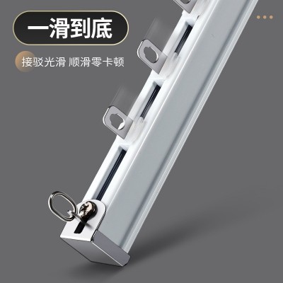 2.6mm窗帘轨道双轨直轨铝合金滑轨合金轮滑道加厚静音窗帘轨道图3