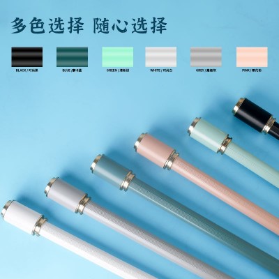 新款加厚铝合金窗帘杆特厚罗马杆静音单杆双杆轨道窗帘杆子送配件图2