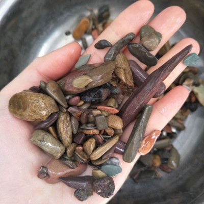 水族溪流石鹅卵石原生石溪流沙鱼缸生态造景底砂盆景装饰石子豆石图4