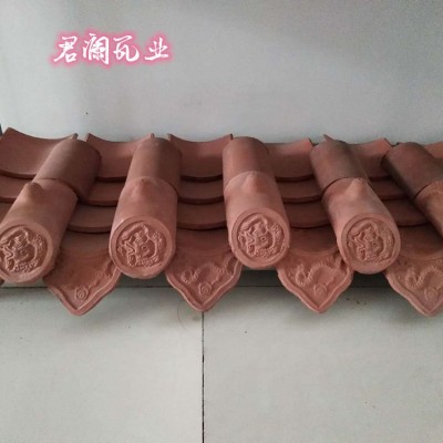 复古红瓦古建屋顶酒窖红瓦片仿古黏土瓦陶土红瓦山东屋面仿 古红瓦图3
