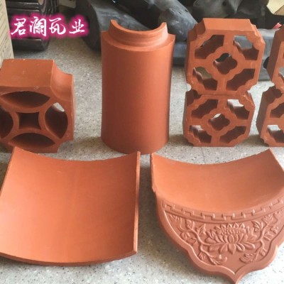 复古红瓦古建屋顶酒窖红瓦片仿古黏土瓦陶土红瓦山东屋面仿 古红瓦图4