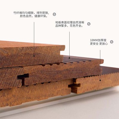 竹木地板户外防腐木高耐公园木栈道深碳室外重竹木板材厂家直销图2