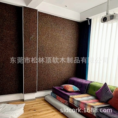 碳化软木砖背景造景造型吸音低音隔音降噪隔热创意装饰板材图4