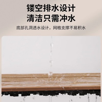 室外庭院露台阳台自己铺拼接二代防水防腐木防潮环保耐磨塑木地板图3