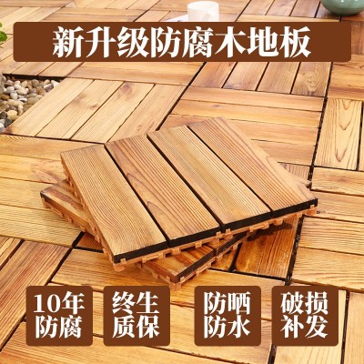防腐木地板花园阳台木板户外板材拼接庭院地面铺设铺装地板图3