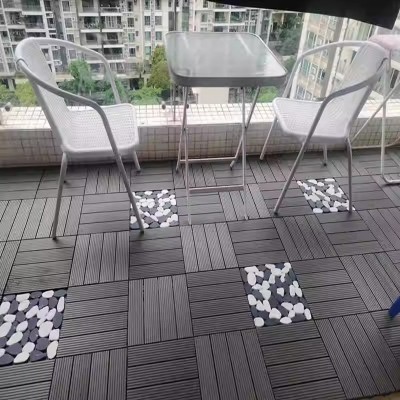 塑木地板户外阳台露台庭院别墅室外防水防霉地面装饰生态木防腐木图2