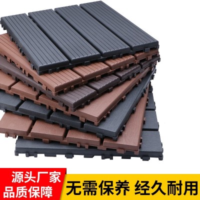 户外生态地板防腐塑木阳台庭院露台花园改造自铺简易PVC塑料地板图3