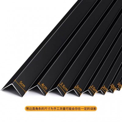铝合金L型直角收口条踢脚线压边条黑钛金属瓷砖护墙阳角线装饰条图3