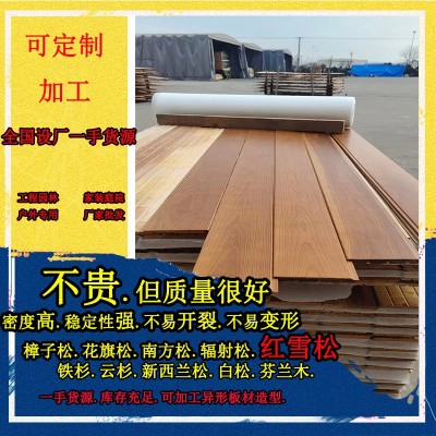 加拿大红雪松批发 户外木瓦松木圆柱墙板扣板 防腐木原木木板材图3