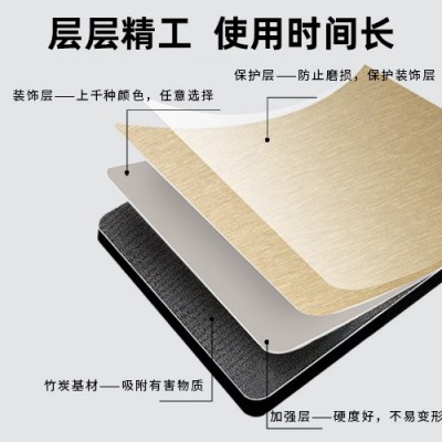 竹木纤维木饰面碳晶板竹炭木金属板护墙板背景墙墙板金属木饰面板图2
