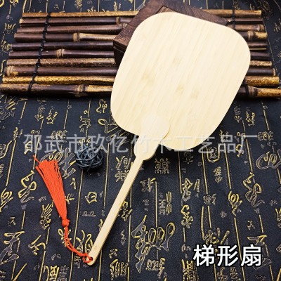 楠竹手工绘画扇面掐丝底板材料水彩手绘DIY古风广告扇子定制刻字图4