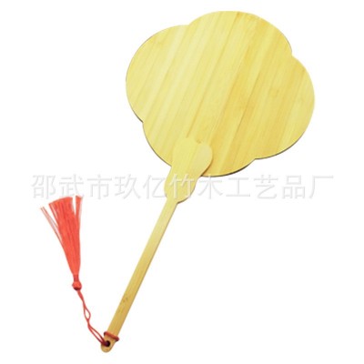 楠竹手工绘画扇面掐丝底板材料水彩手绘DIY古风广告扇子定制刻字图5