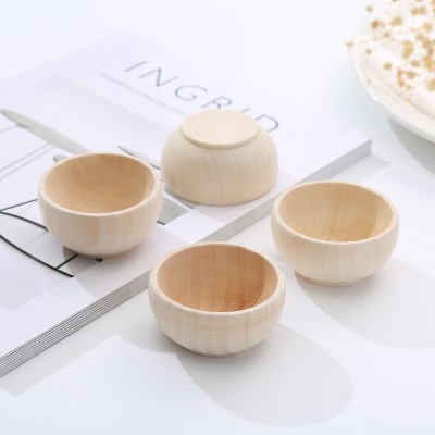 厂家现货实木小碗58*33mm木碗木质家居摆件创意儿童绘画 玩具批发图2