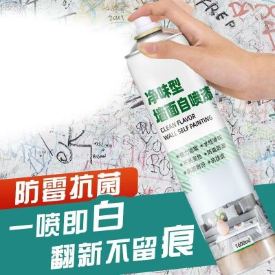 墙面自喷漆修补一喷白水性翻新漆白色修复涂鸦底漆家用乳胶漆图4