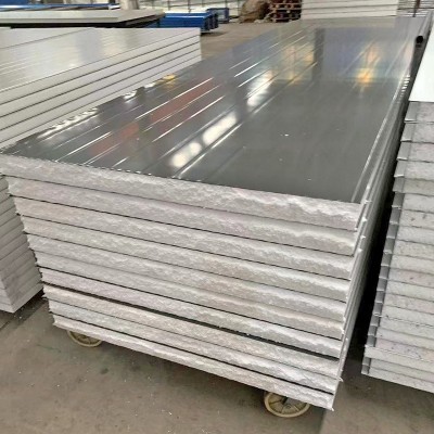 广东厂家加工岩棉夹芯彩钢瓦工地围栏/墙身压型瓦/q235隔热瓦批发图2