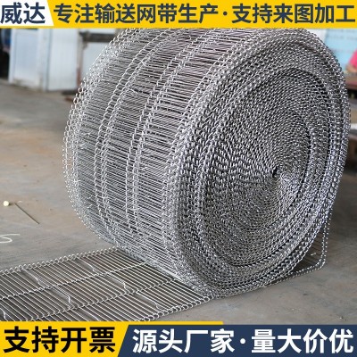 不锈钢乙型网带烘烤炉巧克力喷涂输送带油炸烘焙金属传送一字网带图4
