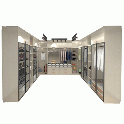 全铝家具衣柜定制衣橱储物柜铝制家居家用全吕衣柜推拉铝合金衣柜图4