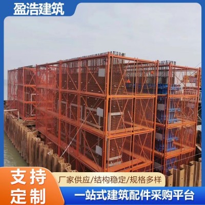 安全梯笼子爬梯组合式工地施工基坑组合框架式梯笼圆管桥梁建筑用图2