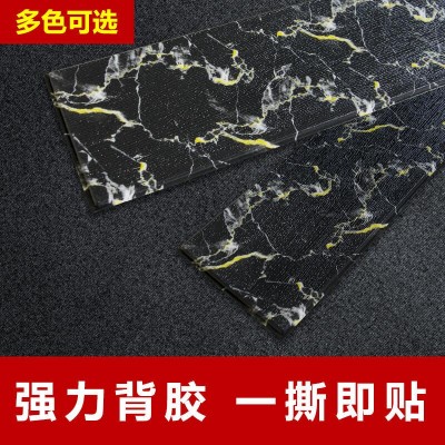 踢脚线贴纸自粘防水瓷砖腰线客厅走廊地脚线墙贴仿木纹立体贴脚线图4
