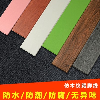 踢脚线贴纸自粘防水瓷砖腰线客厅走廊地脚线墙贴仿木纹立体贴脚线图5