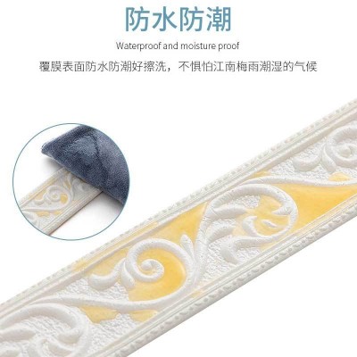 防水3d立体自粘踢脚线墙贴电视背景墙边框封边条腰线顶角装饰贴纸图3