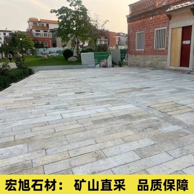 老旧石条台阶石园林古建户外仿古旧石板自然面老石板庭院铺路石图3