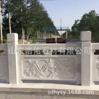 河道青石护栏栏杆 大桥多种图案石扶手栏杆 浮雕工艺雕刻石栏杆图5