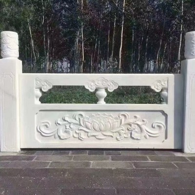 花岗岩石栏杆石围栏大理石栏杆桥梁栏杆河道护栏石雕池塘栏杆现货图2