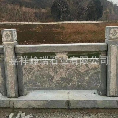 小石桥拱桥摆件石雕护栏栏杆 别墅庭院景观仿古建筑装饰石栏杆图2