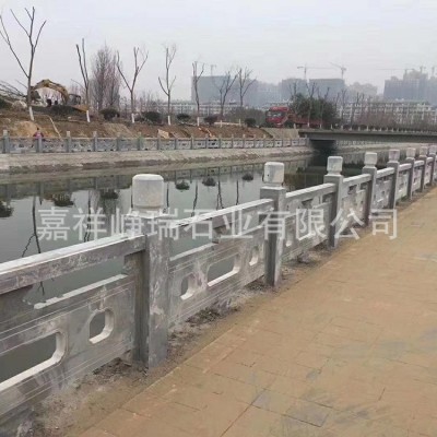 小石桥拱桥摆件石雕护栏栏杆 别墅庭院景观仿古建筑装饰石栏杆图4