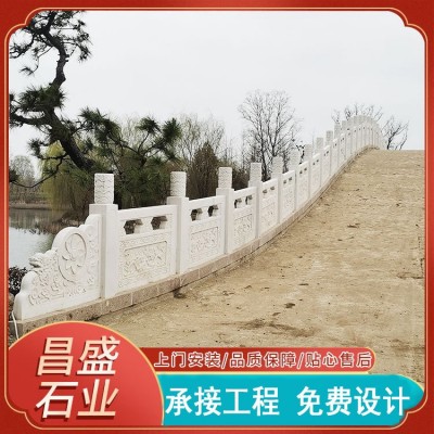 大理石雕栏板 石雕栏板青石汉白玉石栏杆 花岗岩芝麻白石材栏杆图2