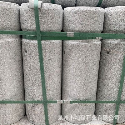 挡车石柱路障圆柱广场石头柱子大理石防撞挡车花岗岩拦车柱石柱墩图2