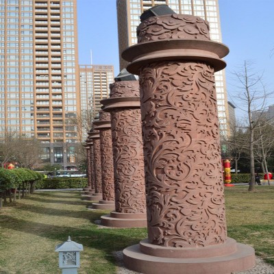 跨境批发花岗岩石雕龙柱雕塑浮雕文化广场学校柱石柱子龙柱石雕图3