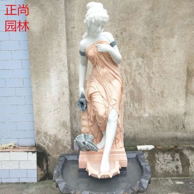 汉白玉西方教堂雕刻人物男性雕像欧式墓碑石头景观雕塑加工制作图2