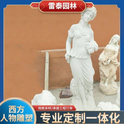 西方人物汉白玉石雕教堂公园宗教主题人像雕塑小天使女神欧式雕塑图2