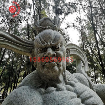 源头厂家哼哈二将石雕人物雕像左右护法寺庙供奉神像东方雕刻摆件图4
