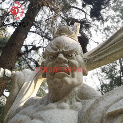 源头厂家哼哈二将石雕人物雕像左右护法寺庙供奉神像东方雕刻摆件图3