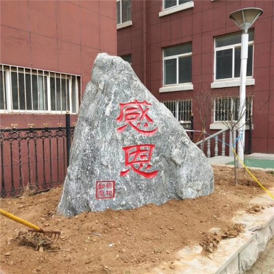 景观石大型泰山石原石自然石风景石园林庭院石头刻字石村牌石图4