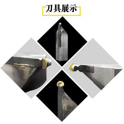 MCD单晶金刚石汽车轮毂刀 铝合金高光镜面钻石车圆弧外R车床刀具图5