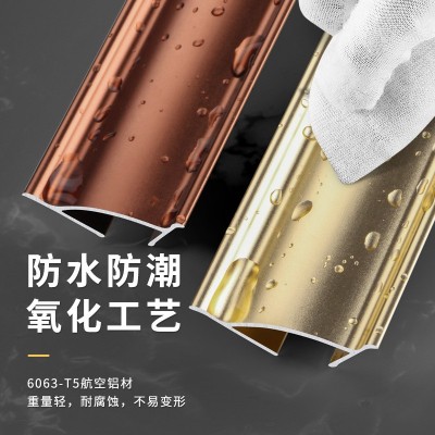 铝合金阴角线装饰条客厅石膏线吊顶走线槽免打孔墙角金属三角线条图4