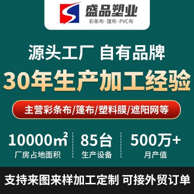 【盛品】厂家批发塑料防雨布 防水编织布加厚pe篷布 三色彩条布图2